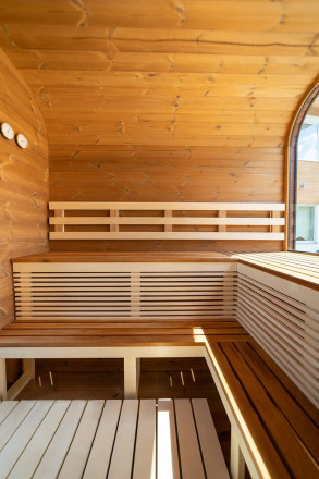 Баня куб панорама 4м  