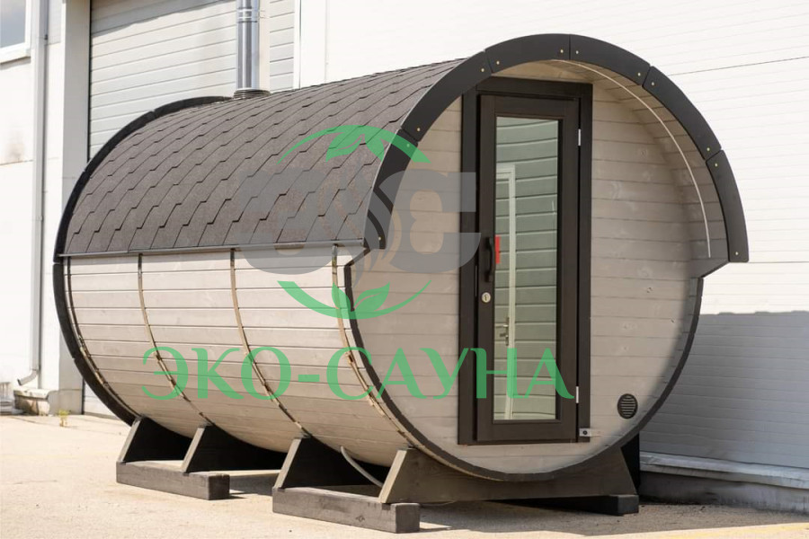 Баня бочка панорама  6м x 2.30м