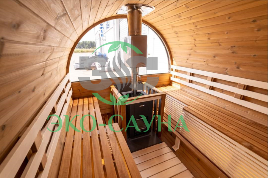 Баня бочка панорама  6м x 2.30м