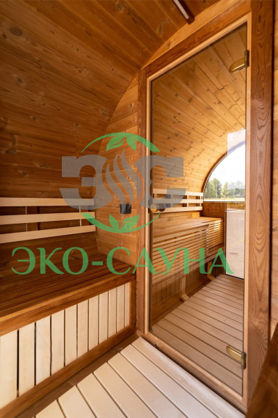 Баня бочка панорама  6м x 2.30м