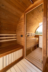 Баня бочка панорама  6м x 2.30м